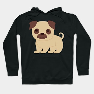 Pug cute dog puppy dog ​​owner Hoodie